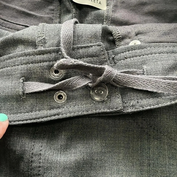 ATHLETA Sirrus Gray Wool Blend Mini Skirt Inner drawstring Women’s Size 6 - Picture 6 of 13